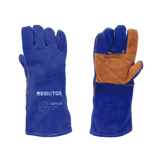 Guante Soldador Descarne Azul Kevlar